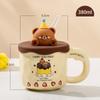 Regalo de cumpleaños para niñas, taza con forma de pastel de animales de dibujos animados, taza de agua creativa para el hogar, taza con pajita para niñas