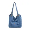 Bolso Tote de Mezclilla de Alta Gama Estilo Coreano para Mujer Nuevo Bolso de Hombro Único Gran Capacidad Portátil Moderno Versátil Bolso de Axila