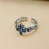 Anillo de plata de ley s925 con cruz coreana incrustada de circonita Moda nicho coreana y japonesa Anillo simple de personalidad para chicas anillo anillo anillo anillo anillo anillo