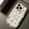 Funda para teléfono móvil de flor amarilla fresca para iPhone 12Pro iPhone 12Pro Transparente todo incluido 13 Funda blanda