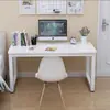 Escritorio de computadora, escritorio simple de escritorio para escribir, escritorio de estudio para dormitorio en casa, escritorio pequeño para estudiantes, escritorio minimalista de panel de listones, escritorio de oficina
