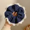 Otoño Invierno Estilo Coreano Cuadros Lazo para el Pelo de Intestino Grande Mujer 2026 Nuevo Gama Alta Súper Grande Cuerda para Moño Flor en la Cabeza Accesorios para el Cabello