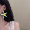 Estilo Ins Bohemio de Vacaciones Pendientes Redondos de Paja Hechos a Mano Pendientes para Foto en la Playa de Mujer Anillo de Oreja de Moda