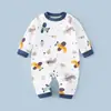Mono de bebé primavera y otoño ropa de algodón puro para recién nacidos niños y niñas mameluco de bebé ropa exterior de dibujos animados moda