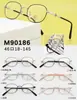 Gafas de Montura de Alta Gama para Hombres y Mujeres con Miopía, Graduación Personalizable, Adecuadas para Caras Cuadradas y Redondas, Efecto Adelgazante, Aspecto Natural, Monturas de Metal para Gafas
