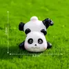 Terrario de musgo, figura de panda creativa y adorable para hacer té alrededor de una estufa, accesorios de decoración DIY, adornos en miniatura