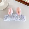 Mercadorias de Fábrica: Super Fofo Headband 3D de Orelha de Coelho, Headband para Maquiagem e Styling, Headband para Lavar o Rosto, Acessório de Cabelo Elástico com Aba Larga