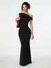 Vestido de verano de corte cruzado para mujer, estilo elegante, con hombros descubiertos y escote diagonal, de venta cruzada en Amazon TK