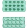 Forma de Silicone em Formato de Coração para Chocolate de Grau Alimentício, Antiaderente e Fácil de Desenformar, Forma de Silicone para Assar DIY Doméstico Resistente a Altas Temperaturas