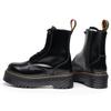 Botas de Motocicleta Europeas y Americanas de Ojo Único con Suela Gruesa de 1 Agujero 1460 Cremallera Lateral Botines Cortos para Mujer Británica Suela de Plataforma con Cordones Botas de Trabajo