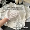 7A Calzones de Mujer Ultrafinos con Estampado Dulce de Cintura Alta, Algodón Modal Blanco Leche con Refuerzo de Encaje, Braguitas Triangulares para Chica Joven