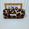 Estuche de Pana con Estampado de Leopardo Vintage Gran Capacidad Bolsa de Almacenamiento para Material Escolar de Estudiante Bolsa de Mano Portátil para Maquillaje de Mujer