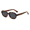 Exclusivo Transfronterizo Mismo Estilo Falso Influencer Xiaohongshu Gafas de Sol Gm Retro Ovaladas Marco Pequeño Gafas de Sol de Acetato de Gama Alta