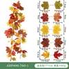 Decoración navideña para el hogar colgante de pared de simulación ratán Hoja de arce de otoño Colgante de techo de centro comercial hojas falsas Caliente en Amazon