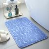 Alfombrilla absorbente para baño, de coral y guijarros, antideslizante, para puerta de inodoro y secado rápido.
