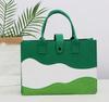 Bolsa Tote de Feltro 2025 Moderna e Casual Grande Capacidade Bolsa de Feltro Bolsa de Mão Logotipo Personalizável Bolsa Tote de Feltro
