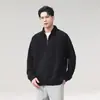 Sudadera de punto con cremallera media y cuello alto para hombre, nuevo estilo primavera y otoño, elegante jersey jacquard, camisa base resistente estilo retro americano