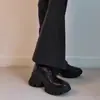 2026 Novas Botas de Motocicleta de Renda Estilo Britânico com Solado Grosso Femininas Estilo Coreano Tendência Outono Peça Externa Moda Botas Martin com Aumento de Altura