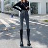 Otoño e Invierno Forrado de Felpa Nuevo Jeans Skinny de Cintura Super Alta Pequeño Delgado Alto Estiramiento Pantalones Lápiz Niños
