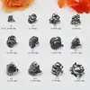 Accesorios de Plata de Ley 925 Estilo Chino Hebilla de Presión de Viento Hebilla de Conexión Hebilla de Doble Extremo Accesorios para Pulsera de Cristal DIY Pulsera Collar
