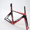 Quadro de Bicicleta de Triathlon Carbono Preto Vermelho Quadro de Bicicleta de Estrada Quadro para Contra Relógio Peças de Ciclismo