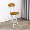 Silla Plegable Portátil Silla de Comedor para el Hogar Taburete Silla con Respaldo Silla de Entrenamiento Silla para Dormitorio de Estudiantes Silla Simple para Computadora Taburete Redondo