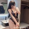 Lingerie Sexy Paixão Sexy Tentação Abertura frontal peça única sem cama ultrafina sem costas vazada alça quente pijama