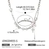Wanxing Accesorios de Collar Europeos y Americanos para Mujeres Transfronterizo Acero Inoxidable Dorado 18K con Diamantes Cruz Cinco Puntas Estrella Clip de Papel Collar