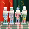 Cascanueces de Color Macarrón Nórdico Figura de Soldado de Madera Dibujo Animado Decoración Infantil Set de Año Nuevo Navidad