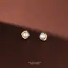 Aretes Cuadrados de Perla de Plata Esterlina S925, Estilo Femenino para el Trabajo, Diseño de Nicho para Celebridades, Aretes de Lujo Accesible, Se Pueden Enviar en Nombre de Otros