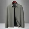 Chaqueta Versátil de Solapa Nueva Primavera y Otoño 2025 Chaqueta de Negocios Ajustada para Personas de Mediana Edad y Mayores Chaqueta Ejecutiva para Papá