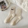 Calcetines al por mayor de Cheng para otoño e invierno de mujer, forrados de vellón, gruesos, cálidos, estilo terciopelo, muñeca estilo INS para dormir, versátiles, tipo calcetín de rizo