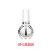 Botella Vacía Redonda de Vidrio para Esmalte de Uñas con Pincel Cuadrado, Botella Recargable, Pincel para Pintura, Pincel para Aceite, Botella de Vidrio de 3-15 ml con Bolas Anti-Sedimentación