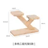 Estante para Flores para Repisa de Ventana de Madera Maciza, Soporte Decorativo Creativo para Suculentas, Estante de Almacenamiento Multinivel para Escritorio en Esquina de Balcón Interior