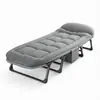 Cama plegable reclinable para descanso de almuerzo de oficina, silla para siestas, cama de campaña simple individual, esencial para el trabajo en turno de noche, cama para acompañante en el hospital