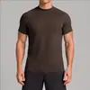 Camiseta deportiva transpirable de secado rápido con tacto frío para hombre, manga corta, para exteriores, fitness, yoga, running, tenis, que absorbe la humedad