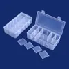 Caja de Embalaje Transparente de Plástico PP de Doble Fila y 12 Compartimentos Organizador de Escritorio Caja de Almacenamiento para Tornillos y Accesorios de Ferretería Caja de Almacenamiento para Juguetes