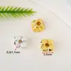 Contas separadoras de cobre banhadas a ouro de alta retenção de cor para joias, acessórios de pulseira DIY de cristal, acessórios de atacado com retenção de cor, contas separadoras, contas para fio