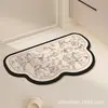 Alfombrilla de suelo para inodoro doméstico de secado rápido, alfombrilla de baño de lujo absorbente antideslizante, felpudo vintage de entrada de tierra de diatomeas
