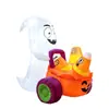 Fantasmas Inflables de Halloween de 1.5 metros, Calabazas, Coches con Luces LED, Decoración de Jardín de Caricaturas de Maíz Dulce