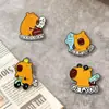 Broche Emblema de Capivara Desenho Animado, Acessórios de Roupa de Capivara Fofos e Divertidos, Decoração para Mochila de Estudante, Exclusivamente para Vendas Transfronteiriças