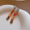 Pendientes de Ganchos para Orejas con Colgante Redondo Geométrico de Ratán y Cuentas de Madera Aguja Plateada Estilo Étnico Vintage Accesorios Únicos para Orejas Sensación de Gama Alta de Nicho