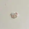 Oso de resina de dibujos animados lindos parches acrílicos materiales para accesorios hechos a mano DIY decoraciones para zapatos pegamento de crema accesorios para el cabello para niños