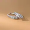 Nalan Plata de Ley S925 Nicho Lujo Ligero Joyería Elegante Para Mujer Sentido de Gama Alta Hebilla de Oreja con Incrustaciones de Diamante Forma de Gota M06540