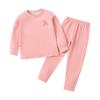 Nuevo Conjunto de Ropa Interior Térmica de Lana para Niños Ropa de Otoño de Seda para Bebé Pantalones de Otoño Pijamas de Doble Cara Afelpados de Invierno