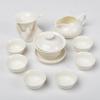 Juego de Té de Porcelana Blanca Kung Fu de Placa de Burbujas Secas Simple para el Hogar Taza con Tapa Juego Completo Plato Plato de Almacenamiento de Agua Taza de Té Mesa de Té Pequeña Mini