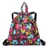 Mochila con cordón para mujer, sencilla, impermeable, plegable, para deportes, fitness, viajes, con bolsillo