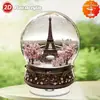 Impresión Plana Transfronteriza 2D Plano Rotación de 360 Grados Escena de Nieve Casa de Pingüinos Decoración de Escritorio Interior y Exterior Festival