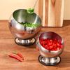 Tarro Sazonador para Olla Caliente de Acero Inoxidable, Cubo de Almacenamiento para Cocina Doméstica, Cubo de Limpieza para Mesa de Comedor, Tazón Inclinado con Tapa, Cenicero KTV
