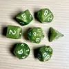 Juego de Dados Poliedros D&D con Patrón de Mármol, Color Mixto Transparente D4D6D8D10D12D20 Caras, Coc, Juego de Mesa, Juego de Siete Piezas